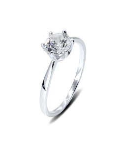 Classical CZ Silver Ring CSR-403